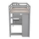 preview thumbnail 19 of 17, Loft Bed Twin with Desk and Storage Stairs, Space-Saving Wood Bed Frame with Drawers and Shelves, for Teens Adults