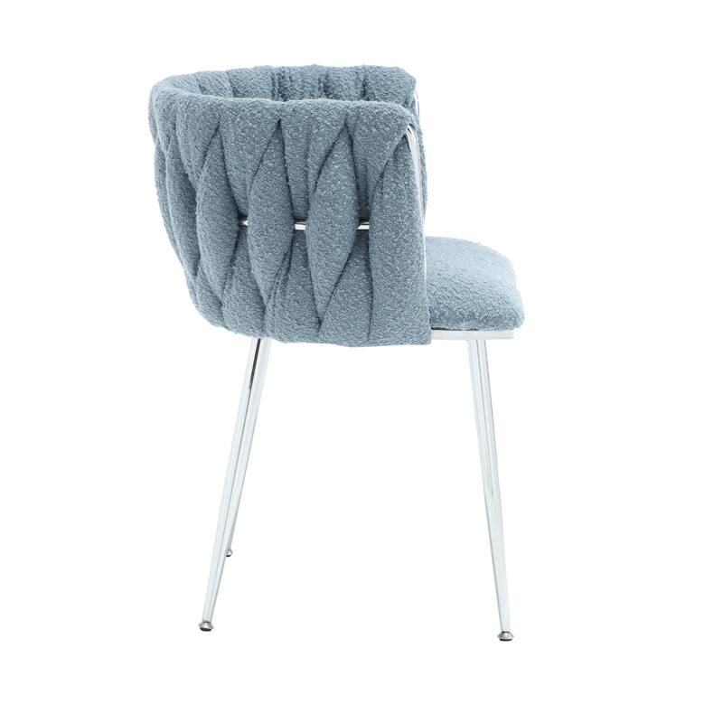 Leisure Velvet Dining Chairs With Metal Feet 2PC/SET