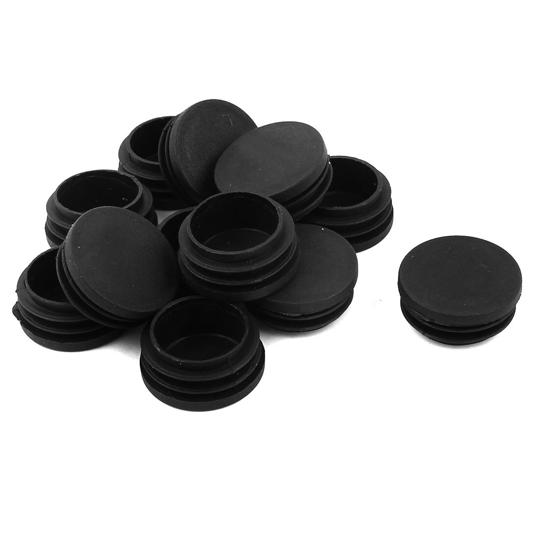 10pcs Round Plastic White  Blanking End Cap Caps Tube Pipe Inserts Plug 16mm 