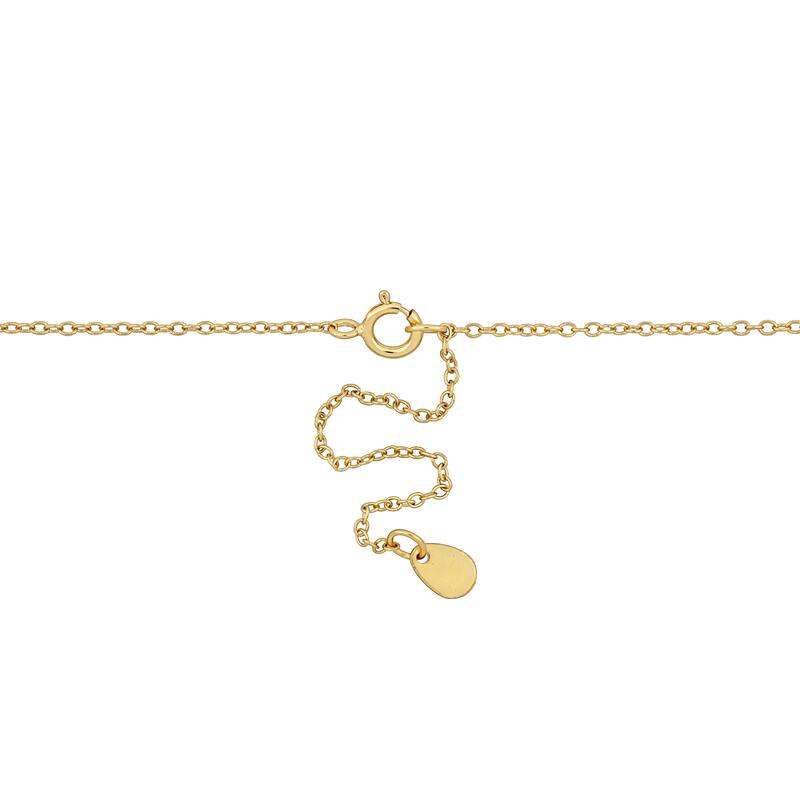 Miadora Created White Sapphire Turquoise Necklace in Yellow Plated Sterling Silver