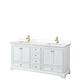 Option White, Gold Trim, White Quartz Top