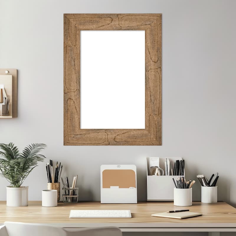 Amanti Art Owl Brown Framed Dry Erase Magnetic Board