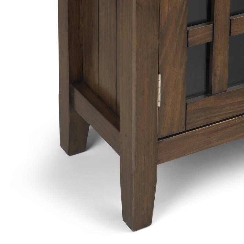 WYNDENHALL Halifax SOLID WOOD 37 inch Wide Transitional Medium Storage Cabinet - 37"w x 17"d x 36" h