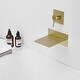 preview thumbnail 13 of 19, Wall Mount Bathroom Sink Faucet Waterfall Brass Modern 2 Hole Bathroom Basin Vanity Faucets with Valve