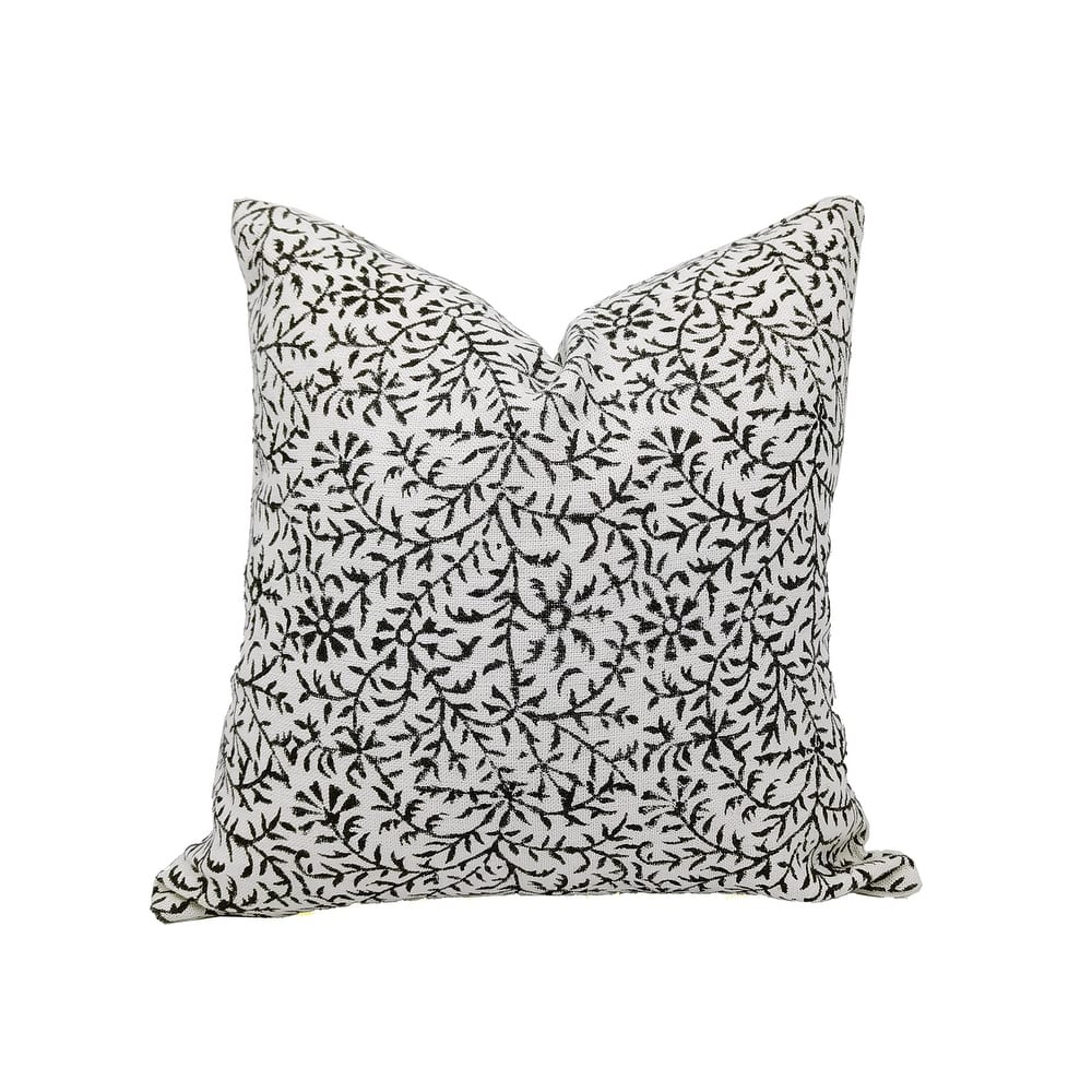 Linen Square Block print pillow Cover - Janglighaas