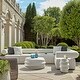 preview thumbnail 2 of 15, Uttermost Bolster Back White Outdoor Corner Sofa