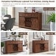 preview thumbnail 26 of 33, Farmhouse Bar Cabinet, Coffee/Wine Bar Cabinet w/Wine & Glass Rack