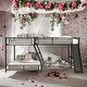 preview thumbnail 2 of 6, Modern Twin Over Full L-Shaped Bunk Bed With Twin Size Loft Bed,Built-in Desk And Slide for Bedroom
