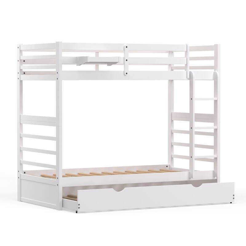 Plana Wood Bunk Bed, Hanging Nightstand and Trundle