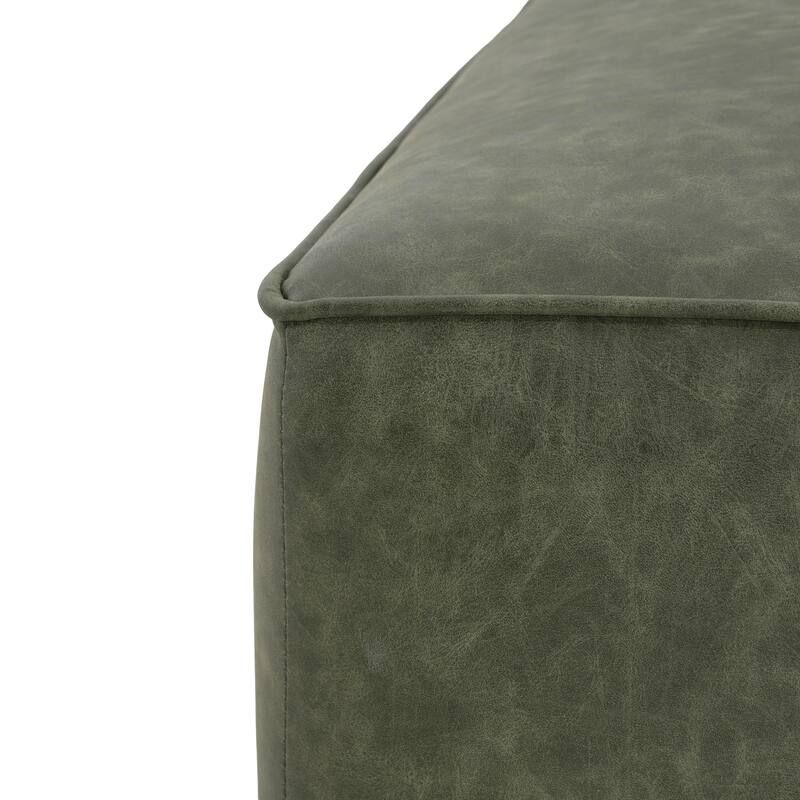 Roomfitters Square Upholstered Ottoman Coffee Table with Modern Low Profile Design