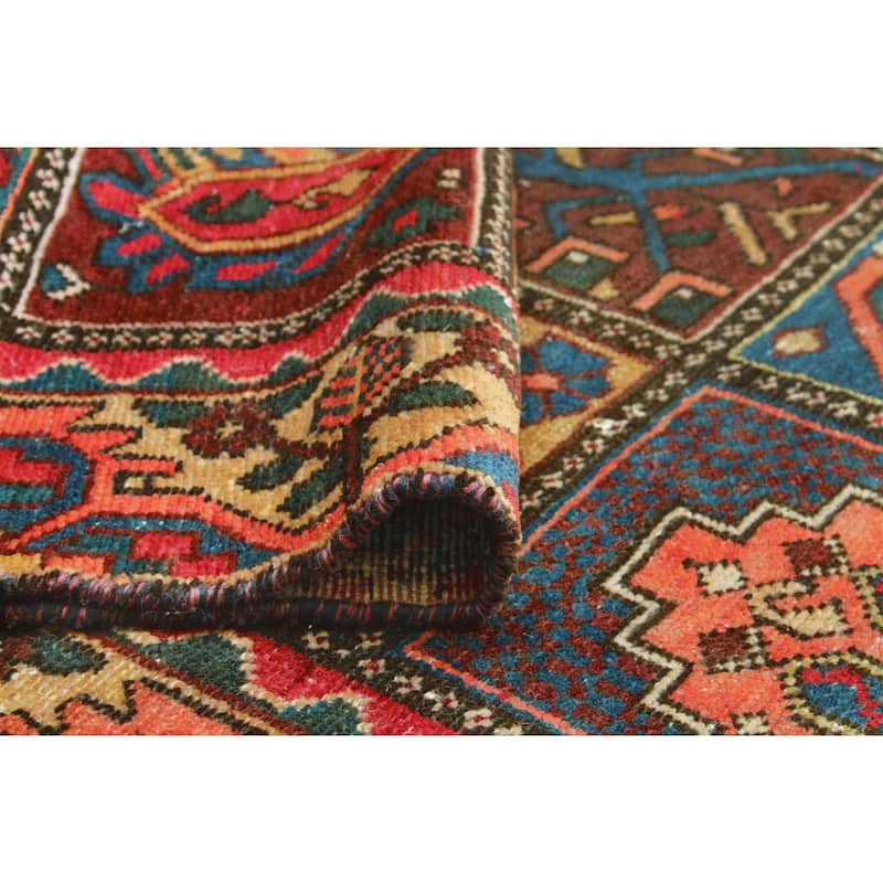 Fine Vintage Bakhtiari Nicolette Red/Brown Rug - 6'5" x 9'4"