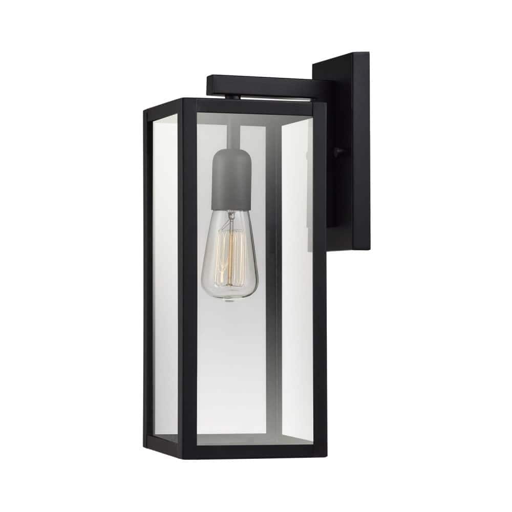 Bellevue 16" Tall Outdoor Wall Sconce with Clear Glass Shade