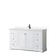 Option White, Black Trim, Carrara Cultured Marble Top