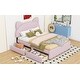 preview thumbnail 4 of 30, Upholstered Platform Bed with Cartoon Ears Shaped Headboard and 2 Drawers