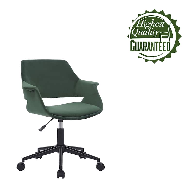 Porthos Home Rylee Swivel Office Chair, Velvet, Adjustable Height