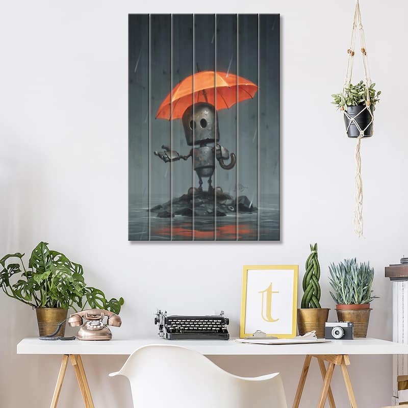 The Rainy Season Print On Wood by Matt Dixon - Multi-Color