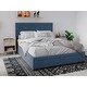 preview thumbnail 19 of 20, Lucas Contemporary Upholstered Queen Storage Bed Navy