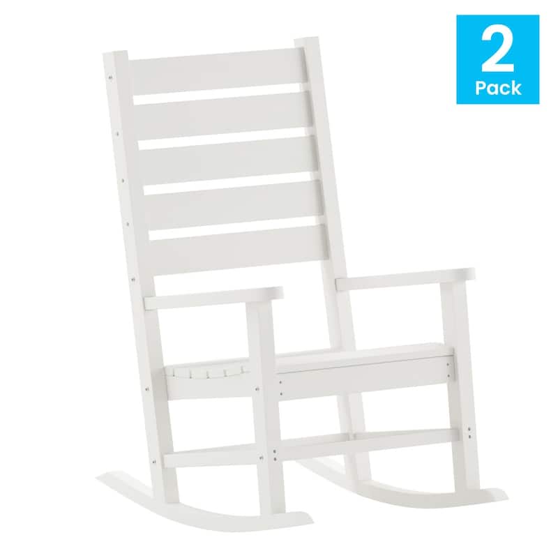 Classic Commercial Grade All-Weather Outdoor Rocking Chairs (Set of 2)