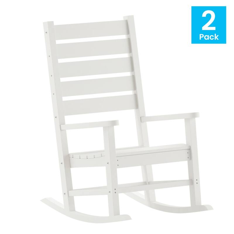 Set of 2 Classic Outdoor All-Weather Rocking Chairs