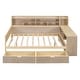 preview thumbnail 10 of 34, Multi-functional Wooden Full Size Daybed with Storage Shelves, Drawers, and Study Desk