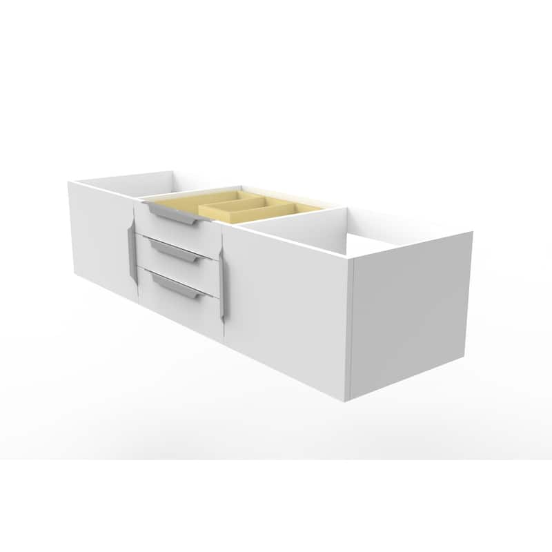 Alpine 60" Wall Mounted Bathroom Vanity (Base Only)