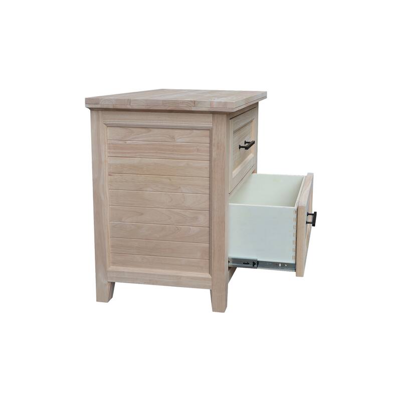 International Concepts Solid Wood 2-Drawer Nightstand
