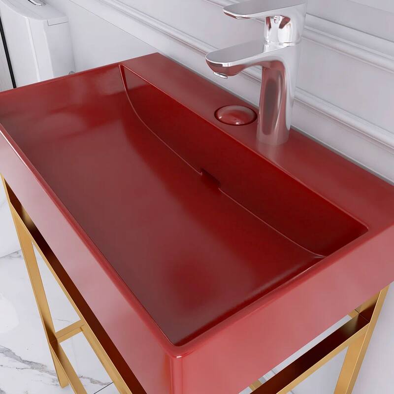 24" Freestanding Bathroom Vanity with Ceramic Sink - 23.62'' x13.98'' x 33.46''