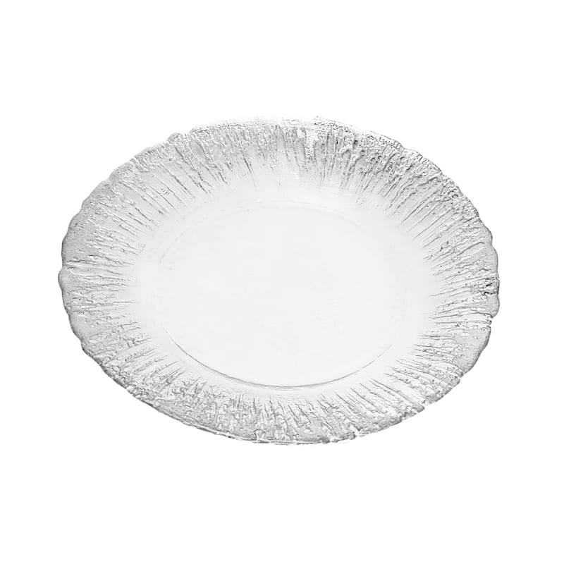 Alice Pazkus Set Of Four 13" Chargers With Flashy Silver Design