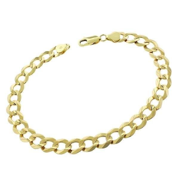 10K Yellow Gold 8.5MM Solid Cuban Curb Link Bracelet Chain 8.5", Gold Bracelet for Men & Women, 100% Real 10K Gold. Opens flyout.