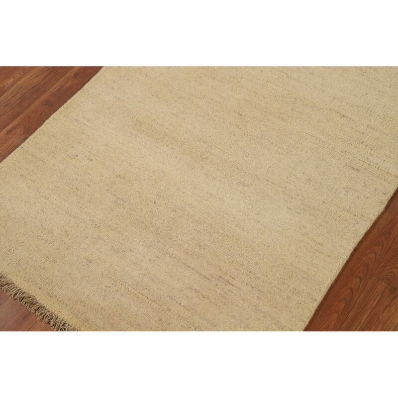 Contemporary Gabbeh Runner Rug Hand-Knotted Wool Carpet - 2'8"x 9'6"