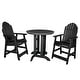 preview thumbnail 34 of 45, HIGHWOOD Hamilton 3-piece Counter-Height Outdoor Dining Set Black