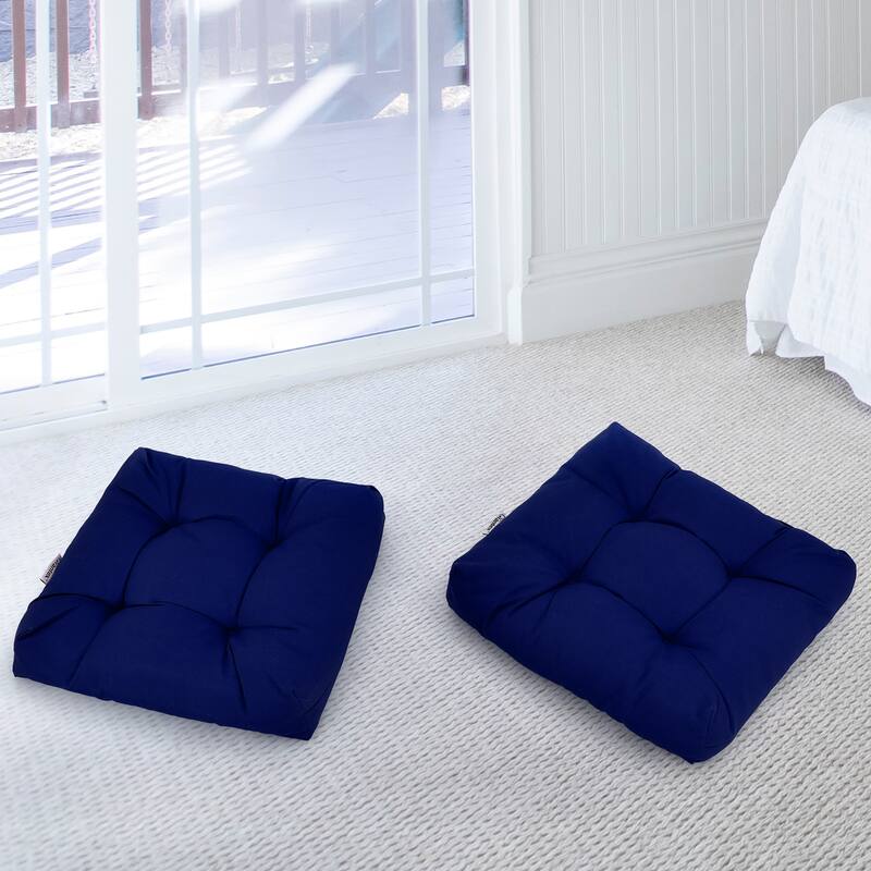 Costway 2 PCS 21'' x 21'' Patio Chair Seat Cushion Pads Indoor/Outdoor