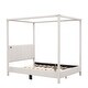 preview thumbnail 3 of 17, Classic Queen Size Canopy Platform Bed with USB and Type-C Ports for Kids Teens Adults No Box Spring Needed, Easy Assembly