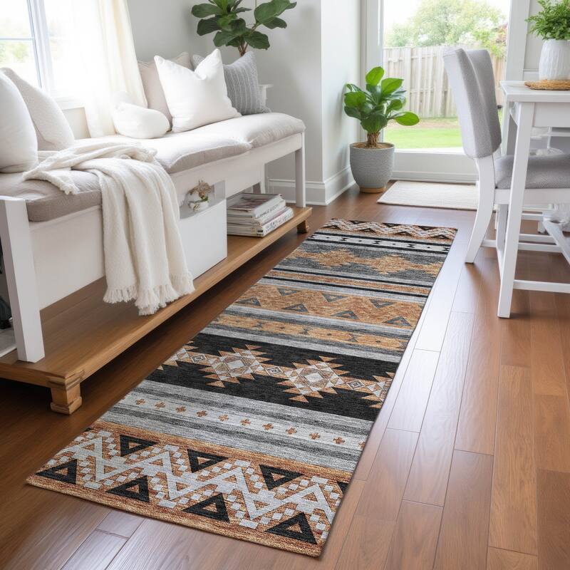 Machine Washable Indoor/ Outdoor Global Heston Chantille Rug