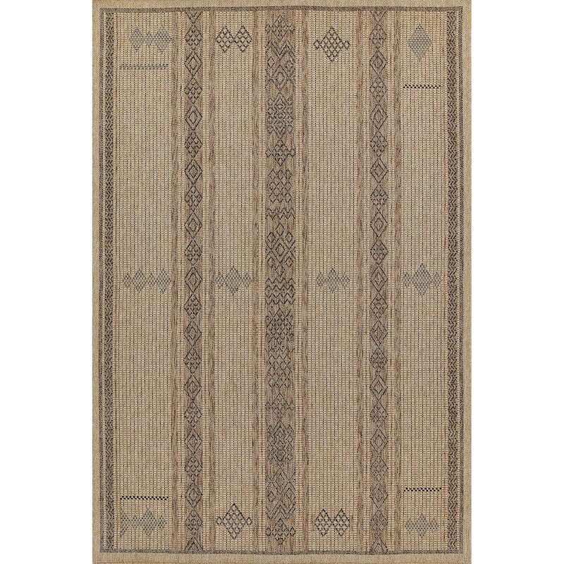 Momeni Hampton Geometric Indoor/Outdoor Area Rug - 4'1" X 6' - Natural