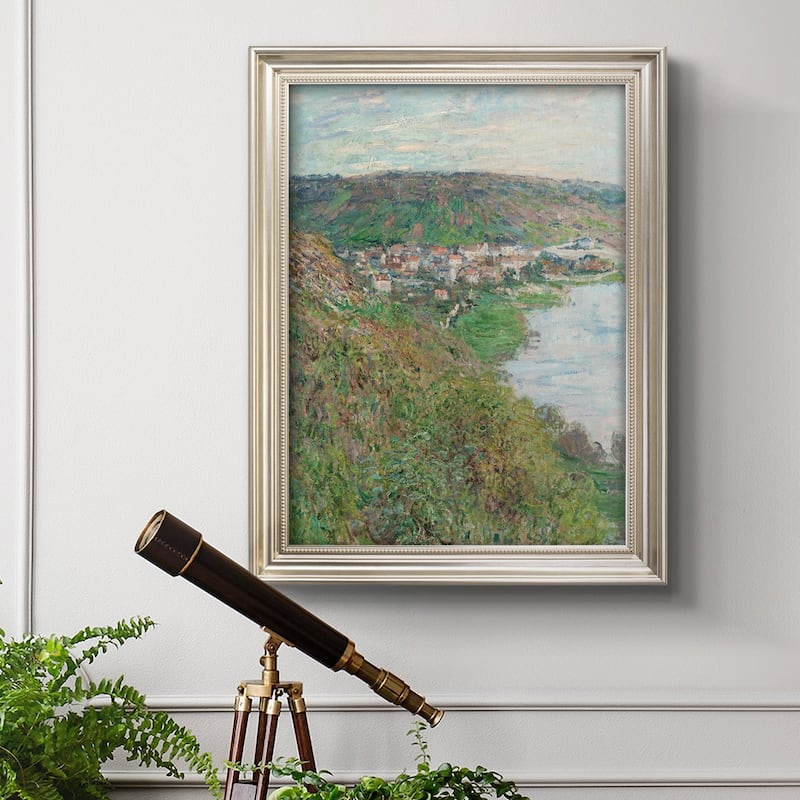 View of Vétheuil Premium Framed Canvas- Ready to Hang