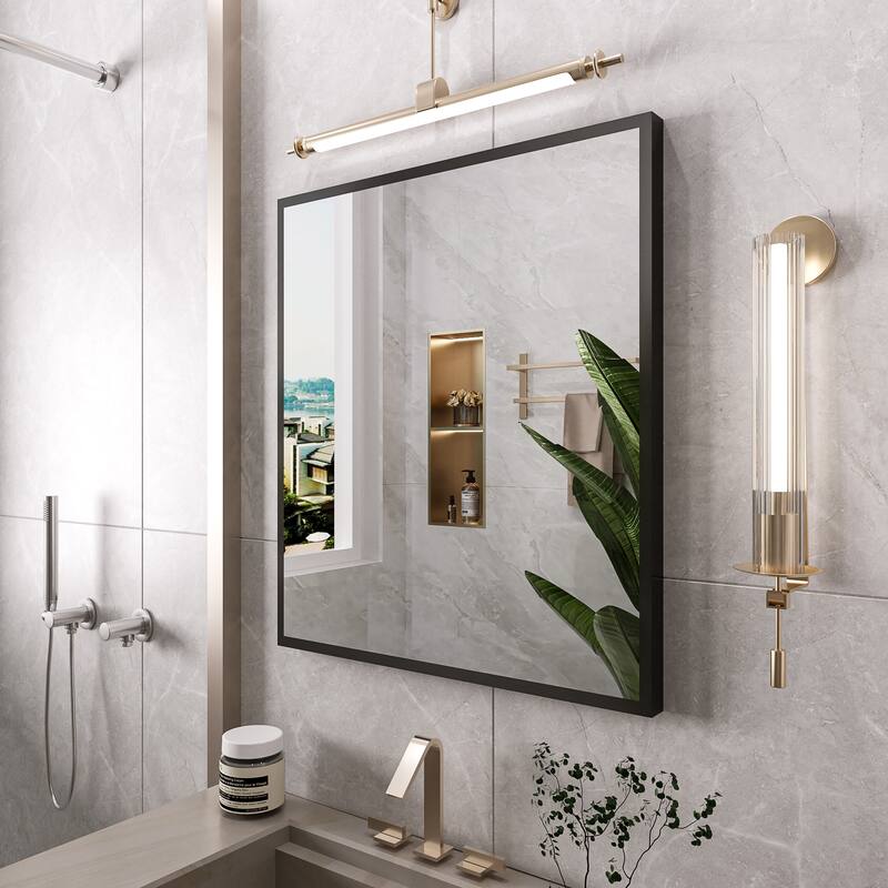 QuivaraView Wall Mounted Aluminum Frame Bathroom Vanity Mirror