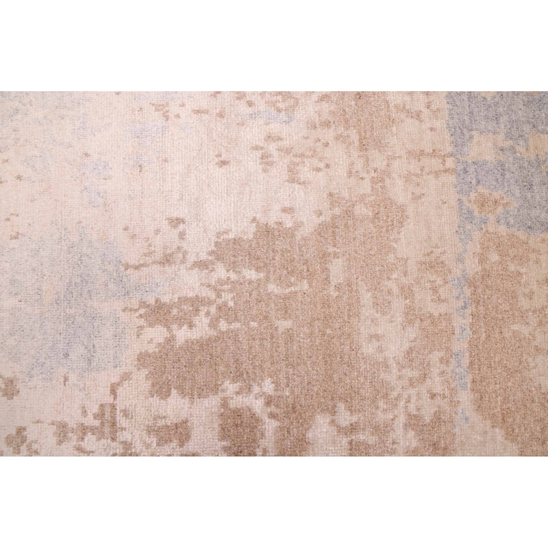 ECARPETGALLERY Hand-knotted Legacy Beige, Brown Silk, Wool Rug - 2'4 x 11'11