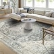 preview thumbnail 7 of 12, Bohemian Faux Cashmere Rug 5' x 8' - Grey