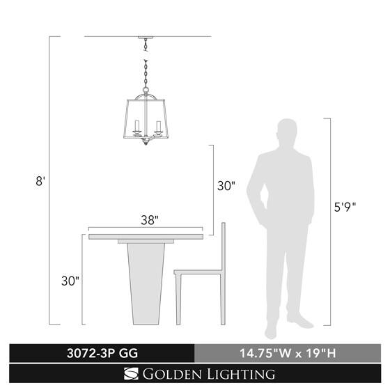 Athena 3-light Pendant Fixture