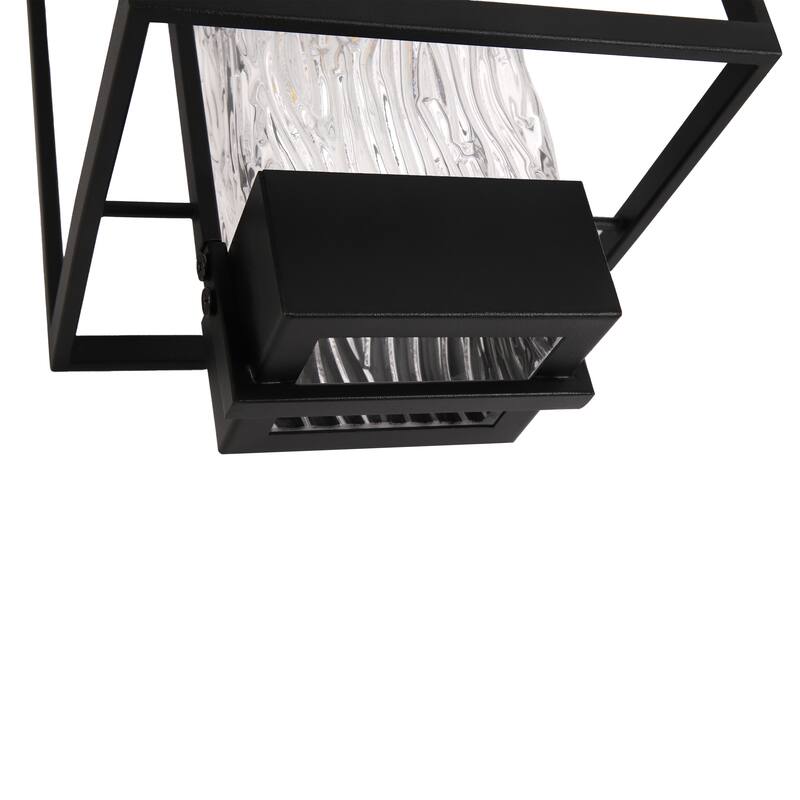 2 Pack Matte Black 1-Light Outdoor Wall Sconce Light Dusk to Dawn