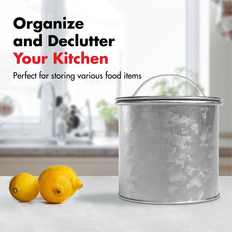 Amici Newport Galvanized Metal Storage Canister