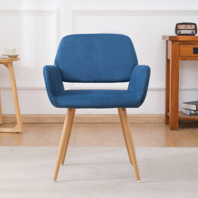 Upholstered Side Dining Chair with Metal Leg