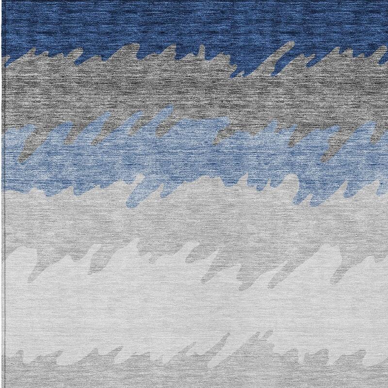 HomeRoots Striped Transitional Rectangle Outdoor Rug