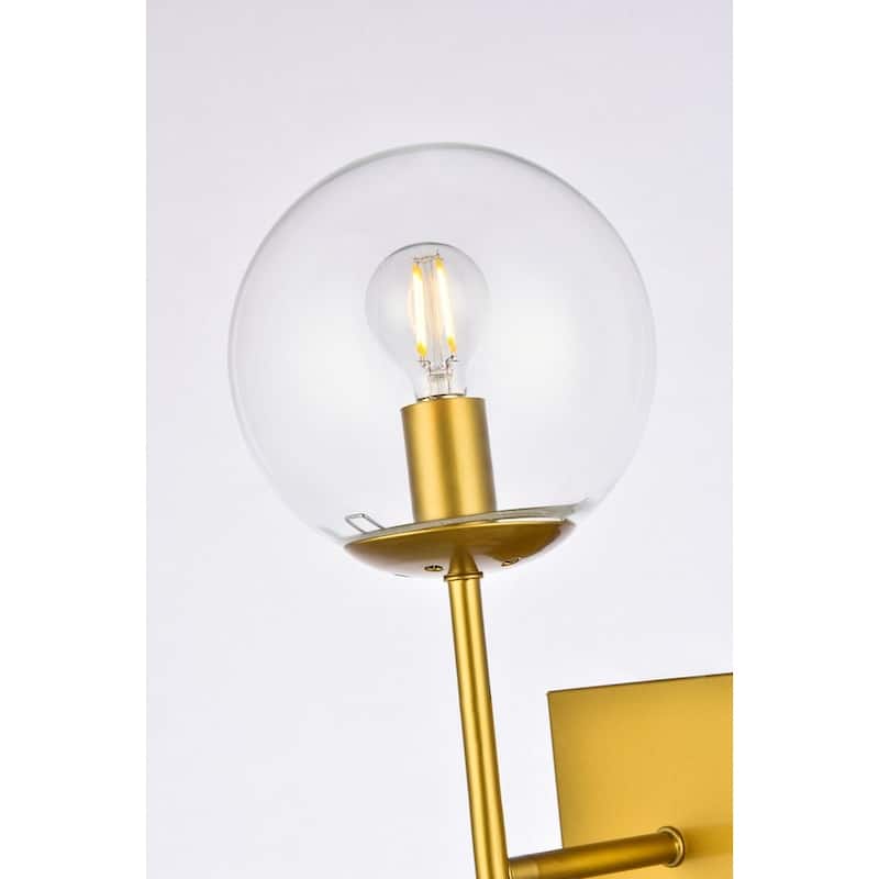 Nina 2 Light Clear Glass Wall Sconce