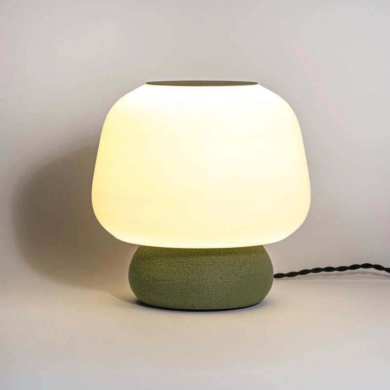 Mushroom 10" Dimmable LED Table Lamp, 3D Printed PLA, By JONATHAN Y