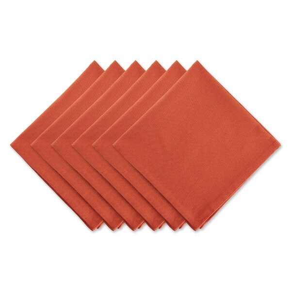 DII Cotton Napkin Black & Orange Oversized 20x20 Pack of 6 Perfect For Halloween 