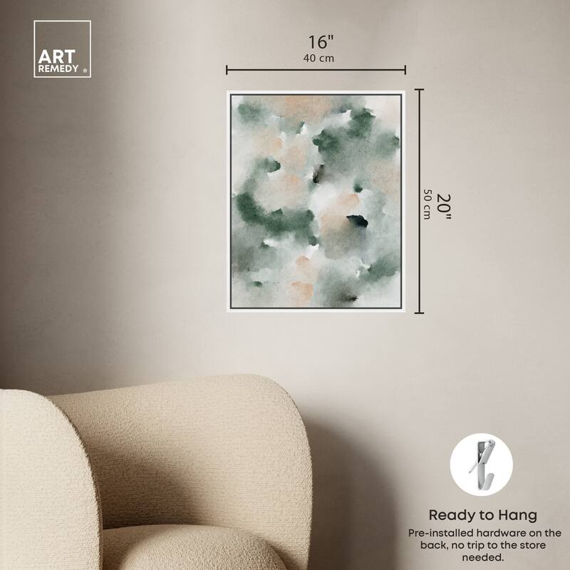 Art Remedy Smoky And Blush Shadows Framed Watercolor Boho Abstracts