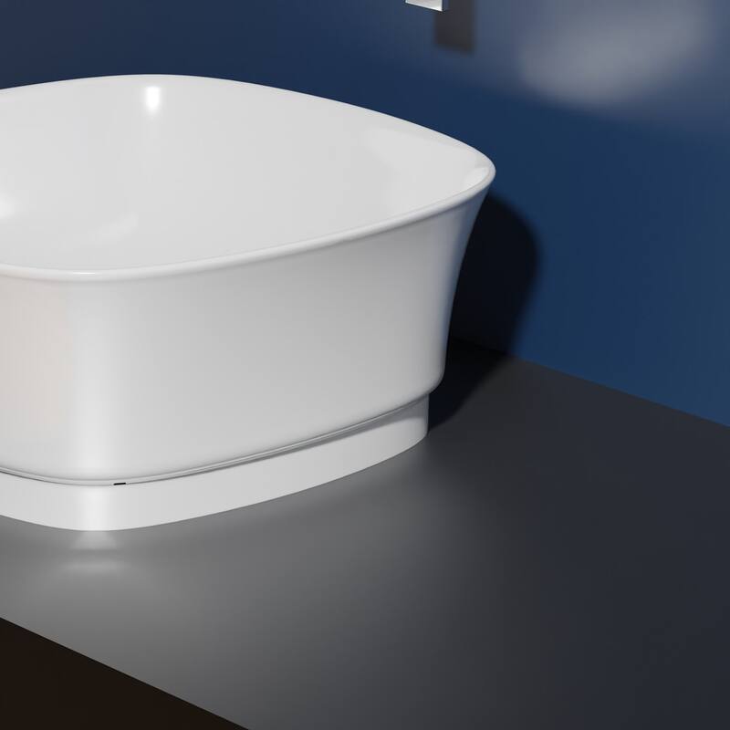 WS Bath Collections Mood ID 42.42 Mood 16-7/8" Square Ceramic Vessel