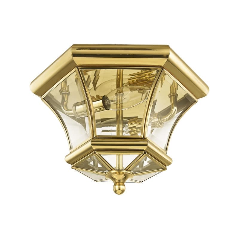 Livex Lighting 2-light Polished Brass Ceiling Mount, 7052-02 - 10.5" DIA. x 7" H